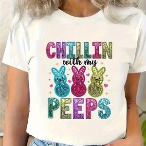 Chillin with My Peeps T-Shirt - Multicolor